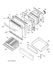 04 - Door & Drawer Parts parts for Ge Range JGBP35AEA6AA from AppliancePartsPros.com
