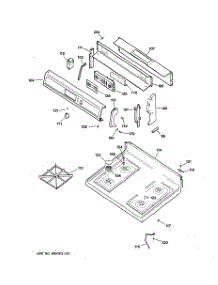 02 - Control Panel & Cooktop parts for Ge Range JGBP29BED1CT from AppliancePartsPros.com