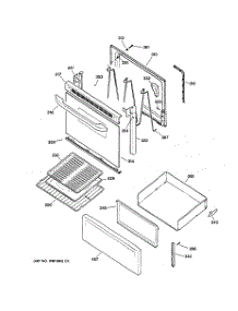 03 - Door & Drawer Parts parts for Ge Range JBS03BC2AD from AppliancePartsPros.com