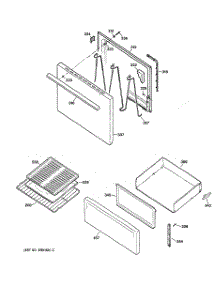 03 - Door & Drawer Parts parts for Ge Range JBS03C1CT from AppliancePartsPros.com