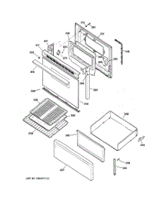 03 - Door & Drawer Parts parts for Ge Range JBS23BC1CT from AppliancePartsPros.com