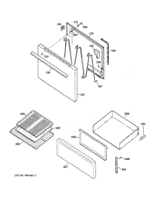 03 - Door & Drawer Parts parts for Ge Range JBS03C2WH from AppliancePartsPros.com