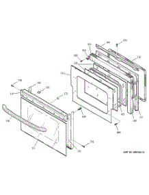 06 - Door parts for Ge Oven JTP85WA5WW from AppliancePartsPros.com