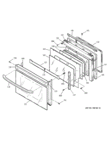 06 - Door parts for Ge Oven JTP85BA4BB from AppliancePartsPros.com