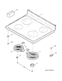 02 - Cooktop parts for Ge Range EER3000D00BB from AppliancePartsPros.com