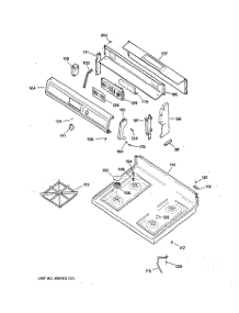 02 - Control Panel & Cooktop parts for Ge Range JGBP28DED1CT from AppliancePartsPros.com