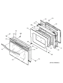 04 - Door parts for Ge Range JDP46CD2CC from AppliancePartsPros.com