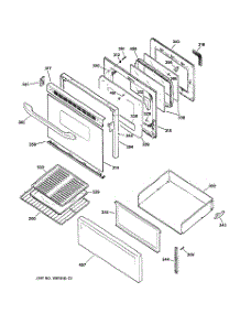 03 - Door & Drawer Parts parts for Ge Range JBP62BD1CT from AppliancePartsPros.com