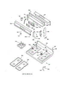 02 - Control Panel & Cooktop parts for Ge Range EGR3000ED0WW from AppliancePartsPros.com
