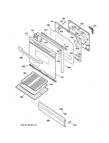 04 - Door & Drawer Parts parts for Ge Range JGBP25BEC2WH from AppliancePartsPros.com