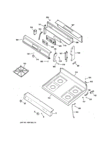02 - Control Panel & Cooktop parts for Ge Range JGBP26WEA3WW from AppliancePartsPros.com