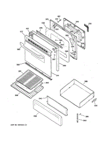 04 - Door & Drawer Parts parts for Ge Range JGBP26WEA3WW from AppliancePartsPros.com