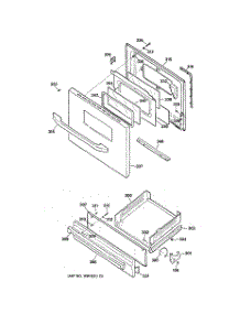 04 - Door & Drawer Parts parts for Ge Range JGBC17PEA2AD from AppliancePartsPros.com