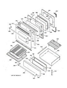 04 - Door & Drawer Parts parts for Ge Range JGBP90MEB2BC from AppliancePartsPros.com