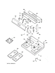 02 - Control Panel & Cooktop parts for Ge Range JGBS23AEA3AA from AppliancePartsPros.com