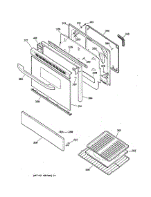 04 - Door Parts parts for Ge Range JGBP27BEA6WH from AppliancePartsPros.com