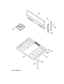 02 - Cooktop parts for Ge Range JGBS04BPA3AD from AppliancePartsPros.com