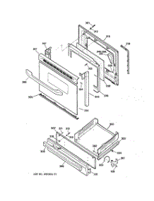 04 - Door & Drawer Parts parts for Ge Range JGBS23BEA3AD from AppliancePartsPros.com