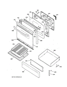 04 - Door & Drawer Parts parts for Ge Range JGBP28BEA5WH from AppliancePartsPros.com