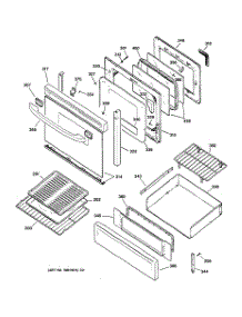 04 - Door & Drawer Parts parts for Ge Range JGBP85CEB2CC from AppliancePartsPros.com