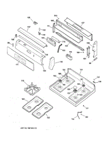 02 - Control Panel & Cooktop parts for Ge Range JGBP85AEB2AA from AppliancePartsPros.com