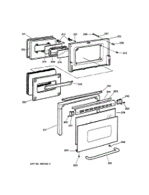 03 - Door parts for Ge Range JB970SB2SS from AppliancePartsPros.com