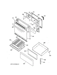 03 - Door & Drawer Parts parts for Ge Range JBP60BC1WH from AppliancePartsPros.com
