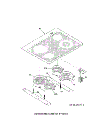 02 - Cooktop parts for Ge Range JDP40CB1CC from AppliancePartsPros.com
