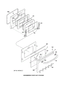 04 - Door parts for Ge Range JDP40CB1CC from AppliancePartsPros.com