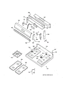 02 - Cooktop parts for Ge Range JGBS23DEW3WH from AppliancePartsPros.com