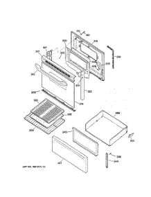 03 - Door & Drawer Parts parts for Ge Range JBS61BC1AD from AppliancePartsPros.com