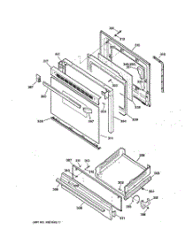04 - Door & Drawer Parts parts for Ge Range JGBS23DEW3WH from AppliancePartsPros.com