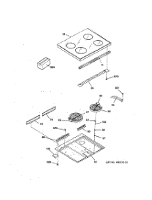 02 - Cooktop parts for Ge Range JBP58LY2WH from AppliancePartsPros.com