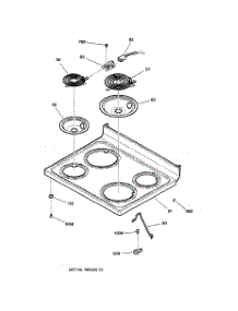 02 - Cooktop parts for Ge Range JBP30BB4WH from AppliancePartsPros.com