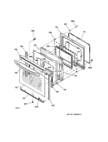 04 - Door parts for Ge Range JBP78BB4BB from AppliancePartsPros.com