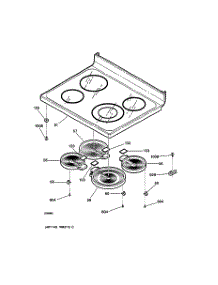 02 - Cooktop parts for Ge Range JBP79CB4CC from AppliancePartsPros.com