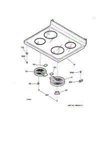 02 - Cooktop parts for Ge Range JBP66BB4AD from AppliancePartsPros.com
