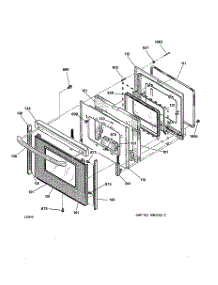 04 - Door parts for Ge Range JB965SC1SS from AppliancePartsPros.com