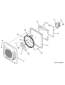 06 - Convection Fan parts for Ge Range JBP85BB4BB from AppliancePartsPros.com