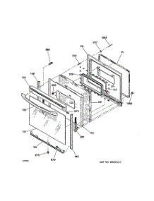 04 - Door parts for Ge Range JBP65WC4WW from AppliancePartsPros.com