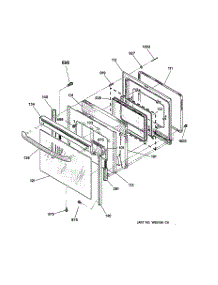 04 - Door parts for Ge Range JB940AB4AA from AppliancePartsPros.com