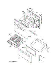 03 - Door & Drawer Parts parts for Ge Range JBS08PIC1WW from AppliancePartsPros.com