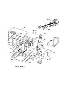03 - Microwave Body parts for Ge Oven JTP85BA3BB from AppliancePartsPros.com