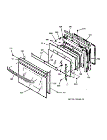 05 - Oven Door parts for Ge Oven JTP85BA3BB from AppliancePartsPros.com
