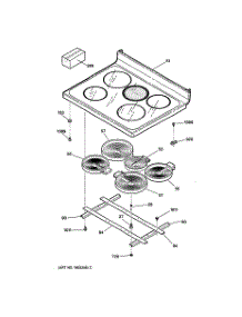 02 - Cooktop parts for Ge Range JBP70WC1WW from AppliancePartsPros.com