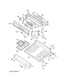 02 - Control Panel & Cooktop parts for Ge Range JGBP25BEC1WH from AppliancePartsPros.com