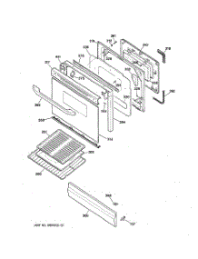 04 - Door & Drawer Parts parts for Ge Range JGBP25BEC1WH from AppliancePartsPros.com