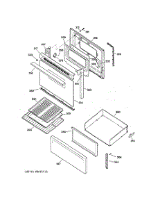 03 - Door & Drawer Parts parts for Ge Range JBS23BC1AD from AppliancePartsPros.com