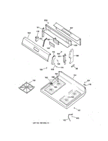 02 - Control Panel & Cooktop parts for Ge Range JGBS21PEC1WW from AppliancePartsPros.com