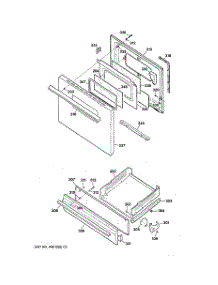 04 - Door & Drawer Parts parts for Ge Range JGBS21PEC1WW from AppliancePartsPros.com